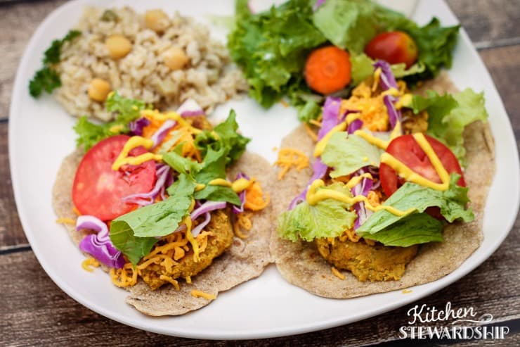 Meatless Chickpea Wraps - like falafel but not deep fried (3) Watermarked