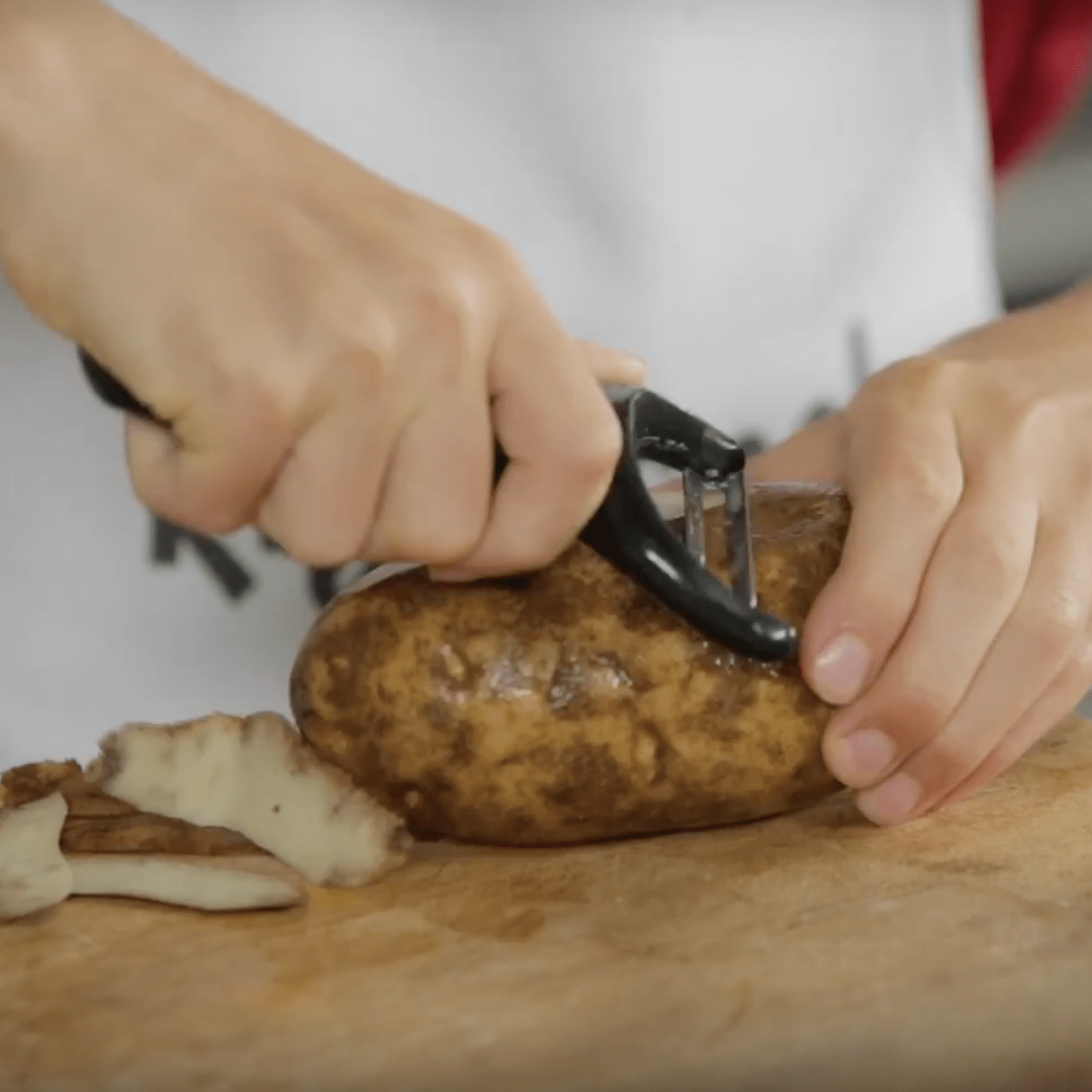 advanced peeling a potato