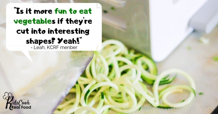 It's more fun to eat vegetables if they're in interesting shapes!