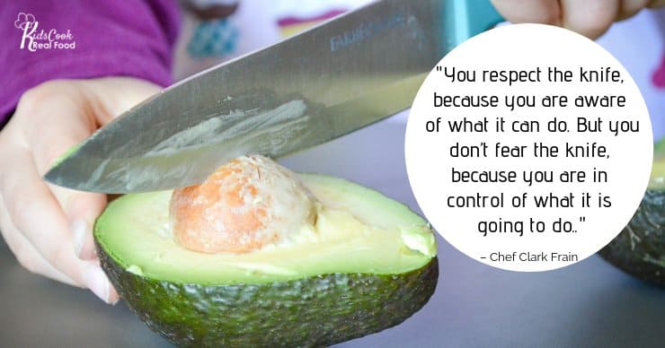 You respect the knife because you are aware of what it can do but you don't fear the knife because you are in control. -Chef Clark Frain