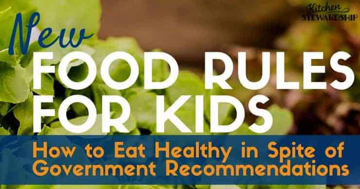 New food rules for kids