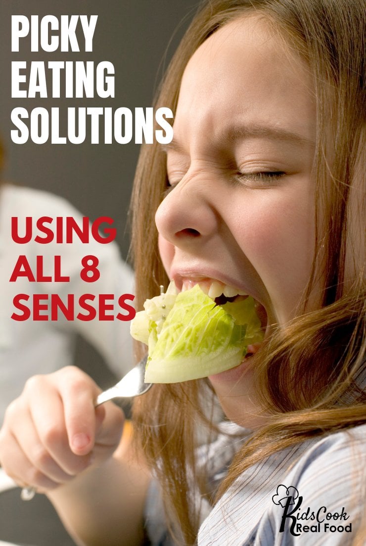 Helo your picky eater be more adventurous with food by utilizing all 8 senses! Melanie Potock shares some simple tips and fascinating information about how each sense impacts a child's eating.