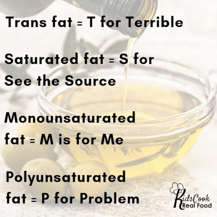 Easy ways to remember the types of fat