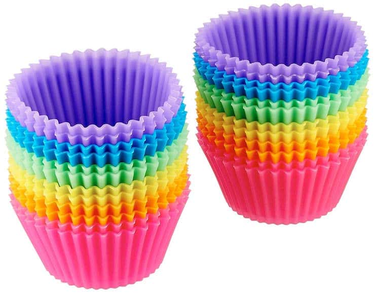 rainbow silicone muffin liners