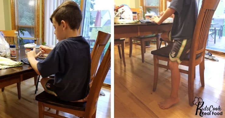 child sitting in a chair