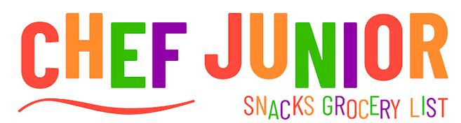 Chef Junior's Snacks Grocery List