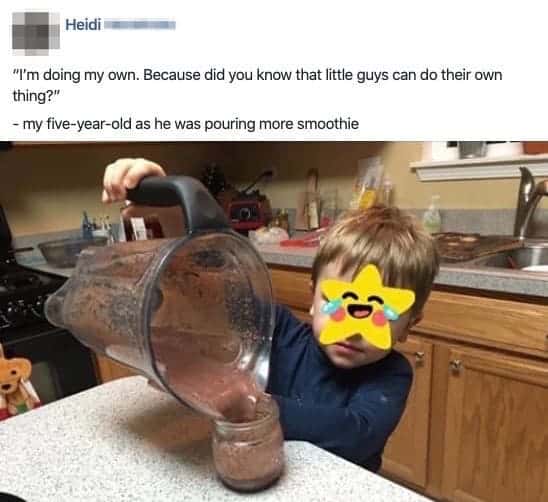 Heidi's Facebook comment about the Kids Cook Real Food Breakfast Challenge