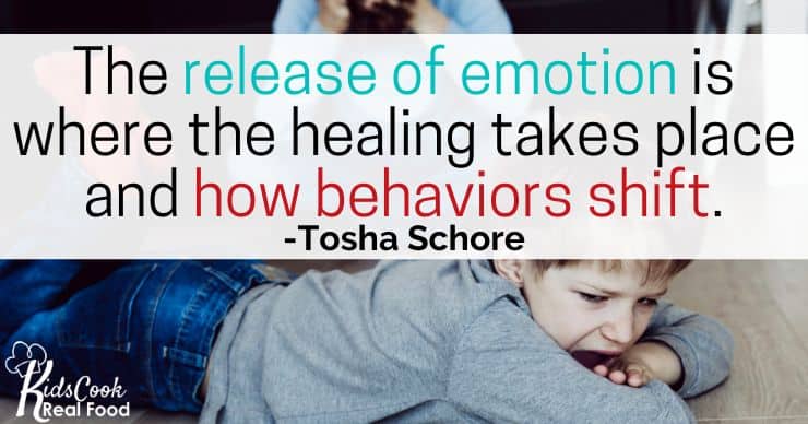The release of emotion is where the healing takes place and how behaviors shift. -Tosha Schore