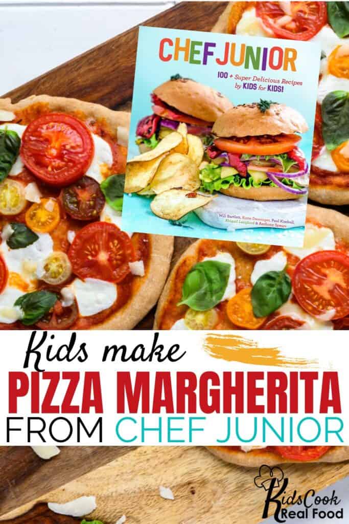 Kids make pizza margherita