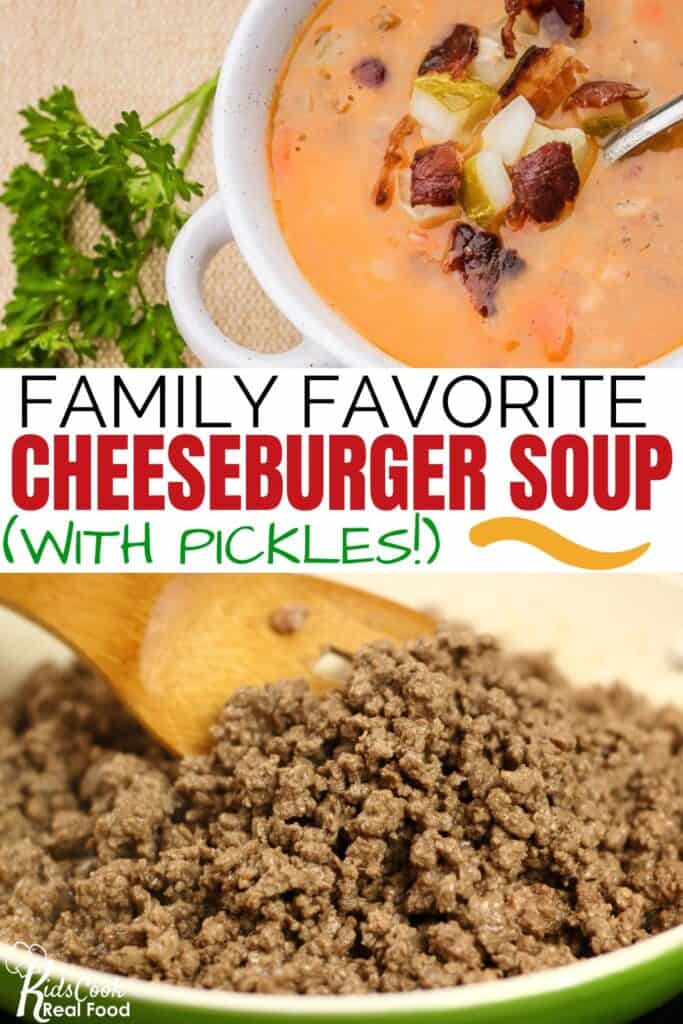 Family favorite cheeseburger soup