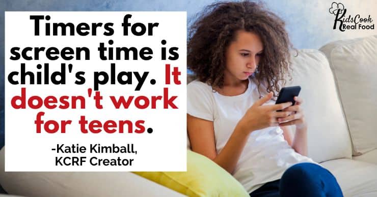 Timers for screen time is child's play. It doesn't work for teens.