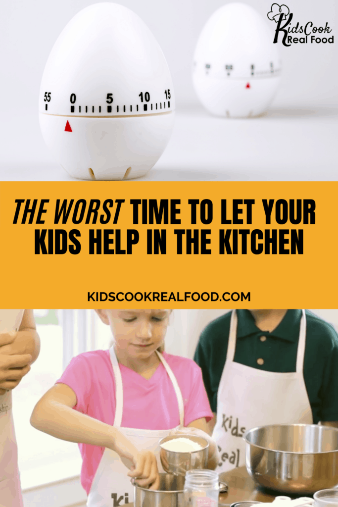 the worst time to let your kids help in the kitchen