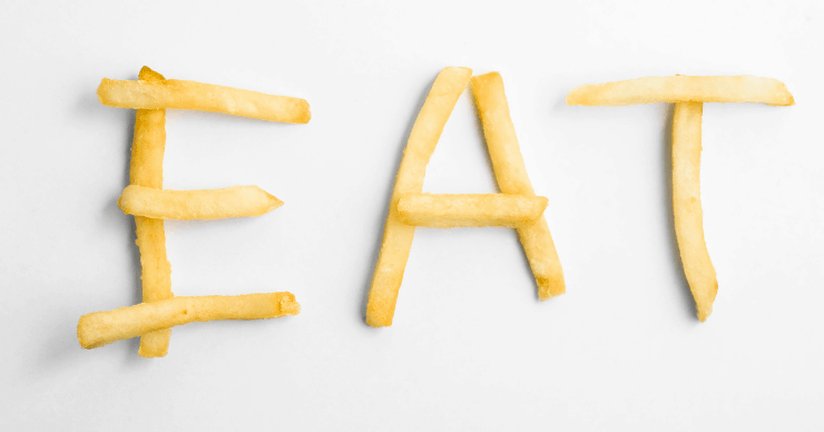 French fries spelling EAT