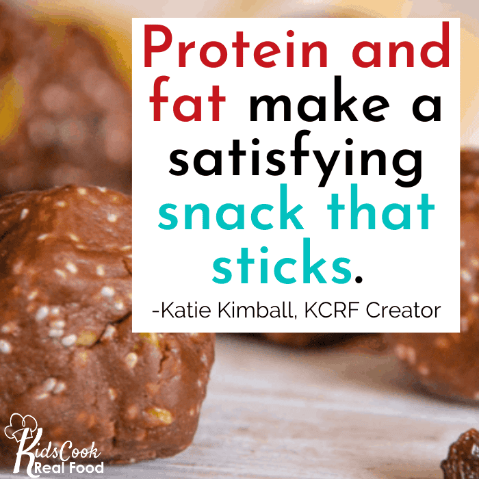 Protein and fat make a satisfying snack that sticks. -Katie Kimball