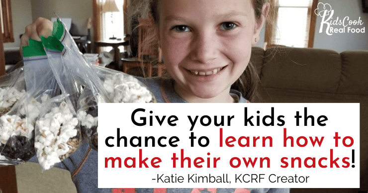 Give your kids the chance to learn how to make their own snacks! -Katie Kimball
