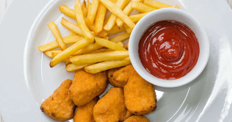 chicken nuggets and fries