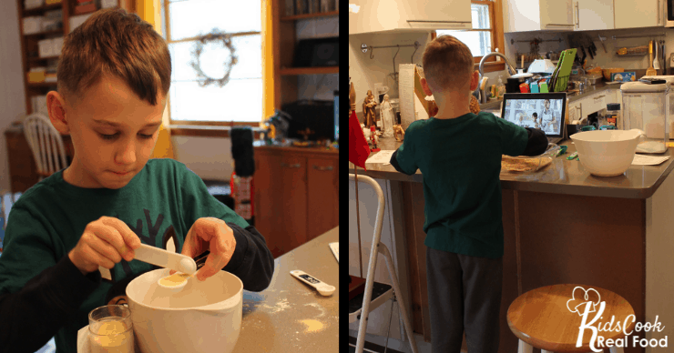 kid measuring spices