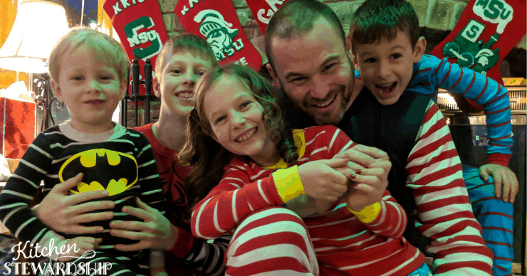 kimball family in non-toxic jammies