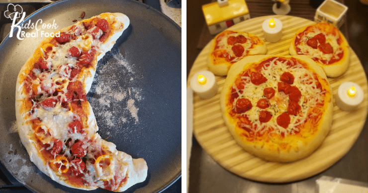 kid made pizza