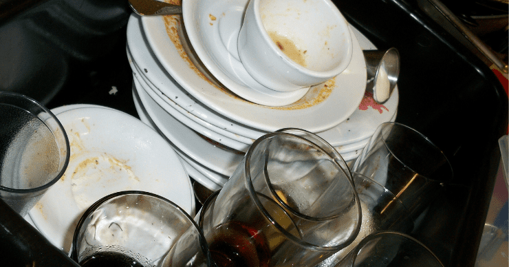 stacked dishes