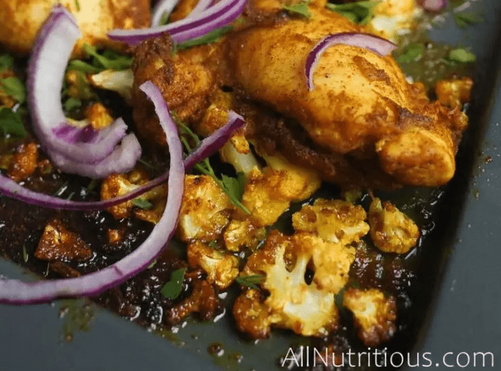 sheet pan chicken and cauliflower