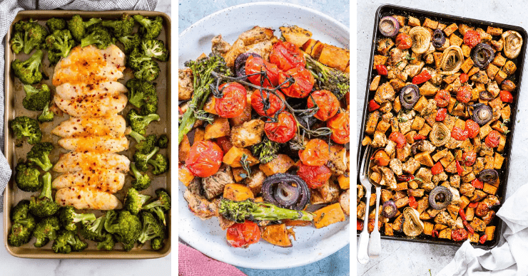 sheet pan chicken dinners