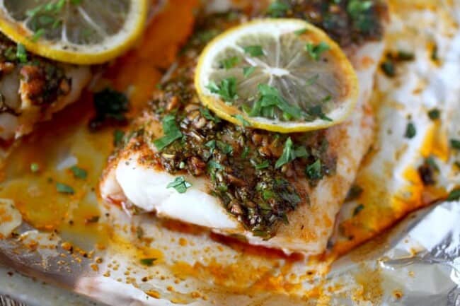 sheet pan fish