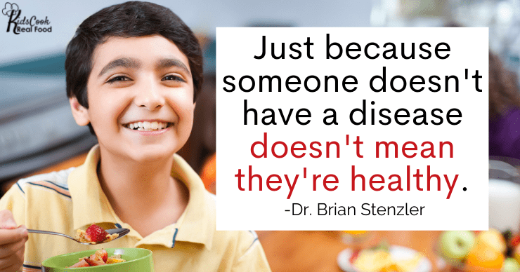 Just because someone doesn't have a disease doesn't mean they're healthy. -Dr. Brian Stenzler