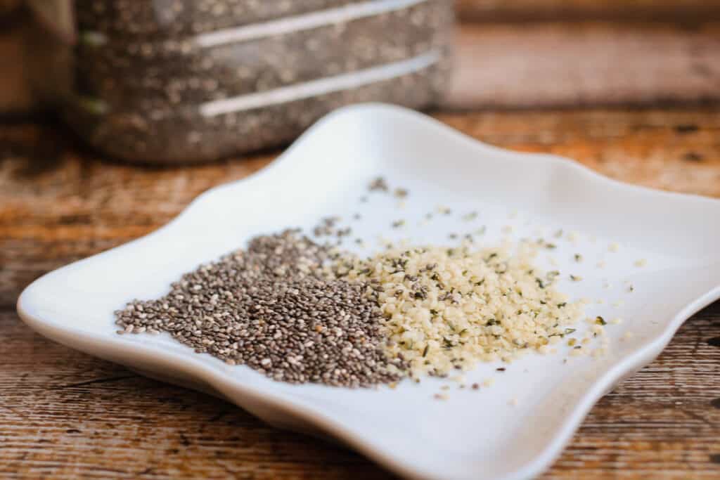 chia and hemp seeds