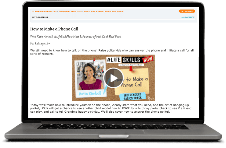 How to Make a Phone Call video workshop on a laptop