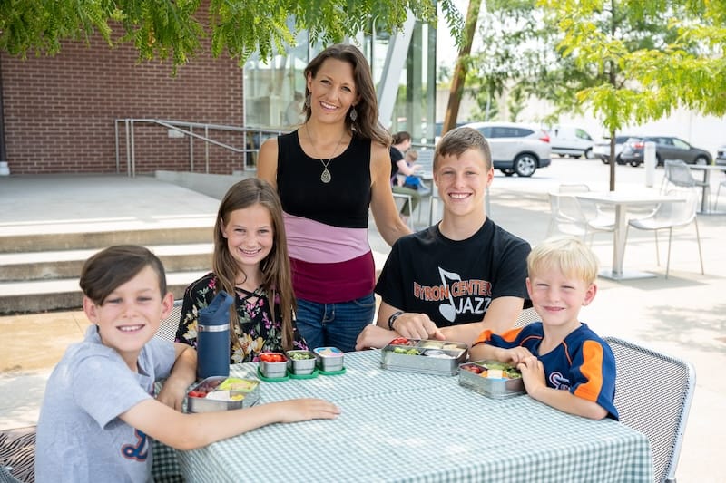 Katie Kimball and her kids