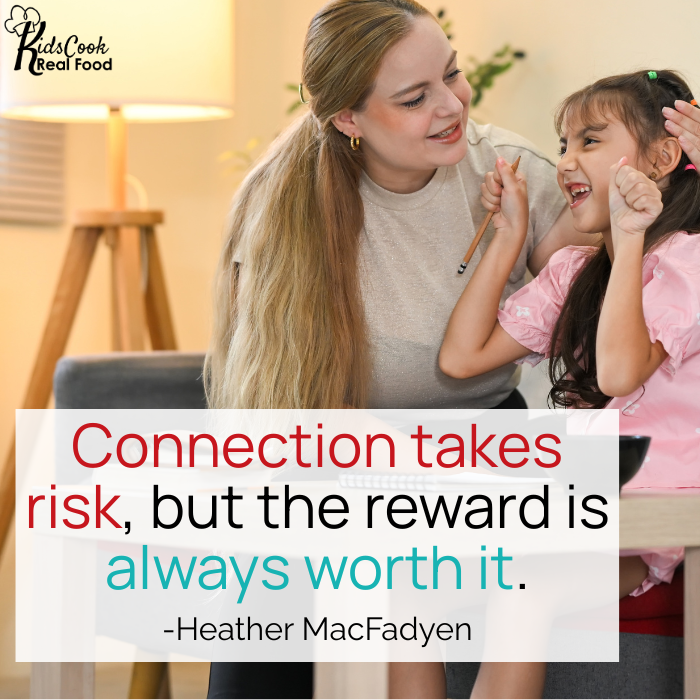 Connection takes risk, but the reward is always worth it. - Heather MacFadyen