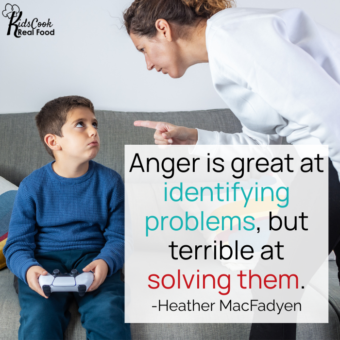 Anger is great at identifying problems, but terrible at solving them. - Heather MacFadyen