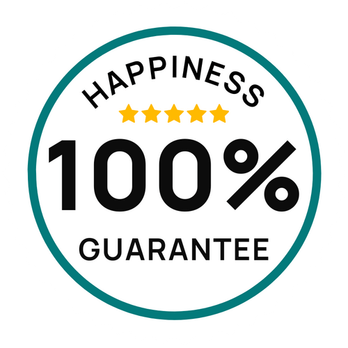 happiness guarantee badge