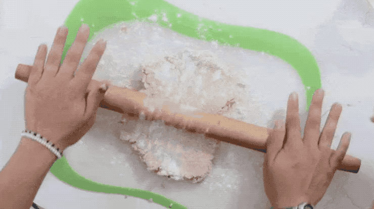 teens cook real food rolling dough