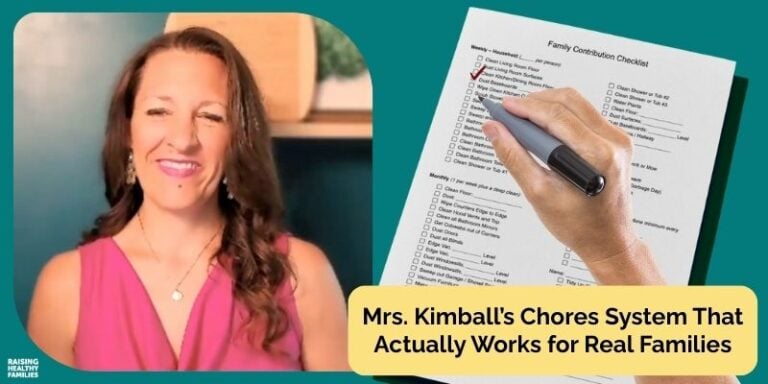 Katie Kimball and her chores system checklist