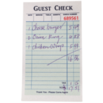 restaurant check receipt