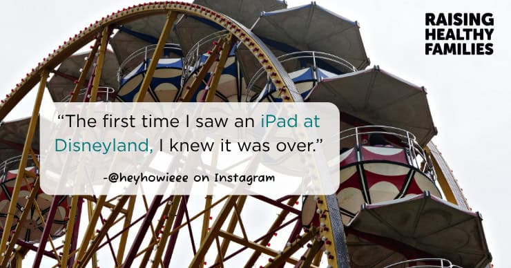 saw an iPad at disneyland