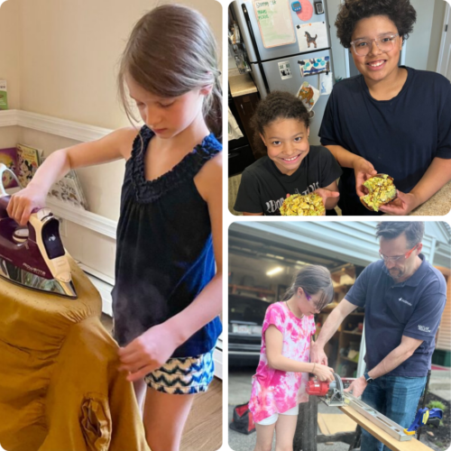 #LifeSkillsNow photos of campers doing skills they learned