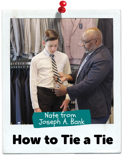How to Tie a Tie, Nate from Jos A. Bank