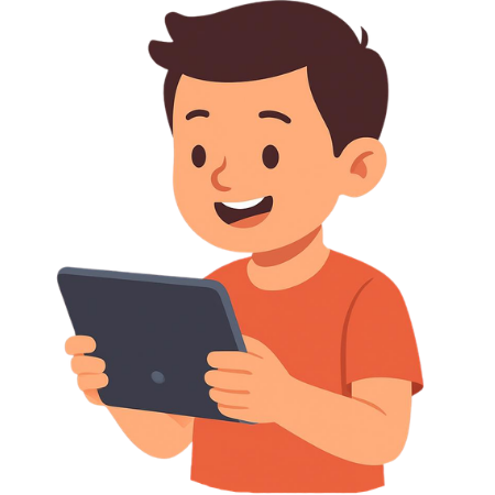 kid watching #LifeSkillsNow workshop on tablet