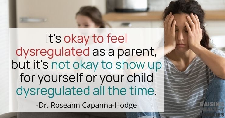 It's ok to feel dysregulated as a parent, it's not ok to show up for yourself and your child dysregulated all the time.